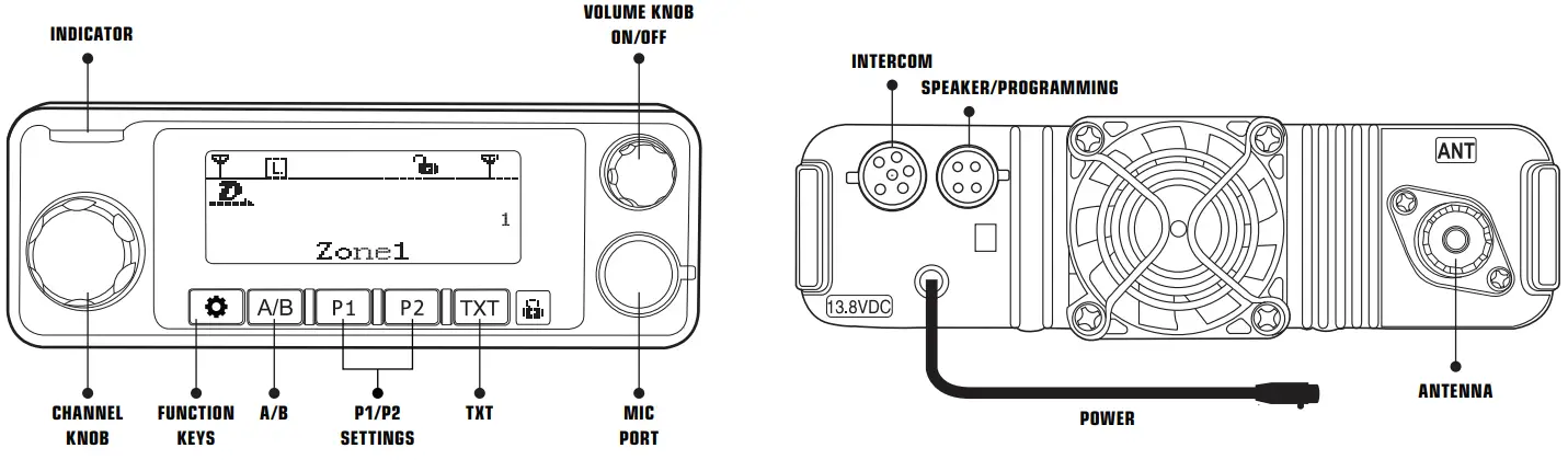 rugged M1 Race Serires Waterproof Mobile Radio