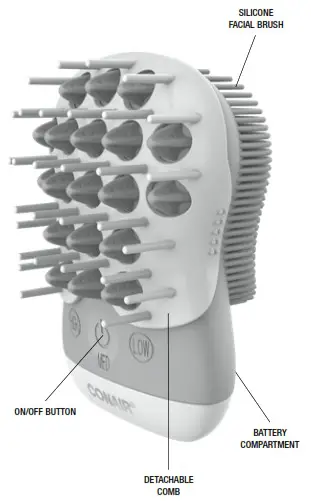 CONAIR FCB10 2 In 1 Skincare Scalp Massager - SKINCARE SYSTEM