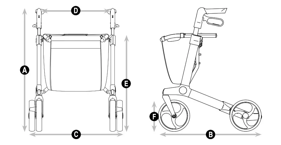SUNRISE MEDICAL Gemino 60 Walker Rollator - view