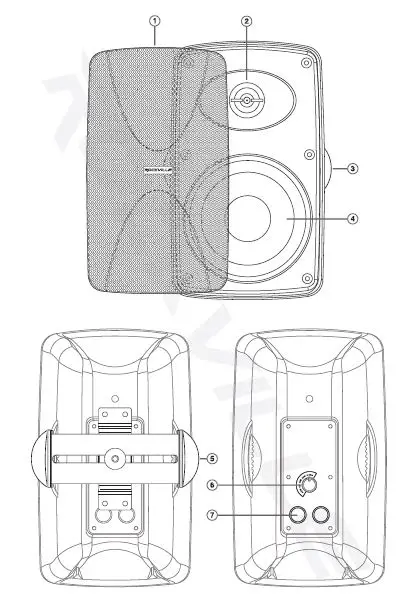 ROCKVILLE-WET-6525-70V-IP55-Commercial-Indoor-Outdoor-Speaker-FIG-1