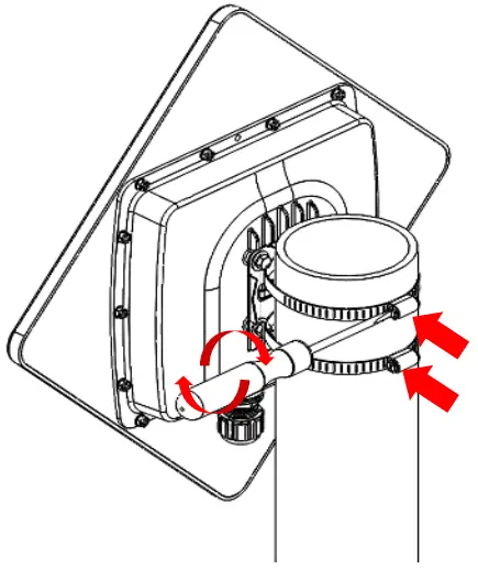 Pole Mounting for Pole 1” ~ 3” (25.4 ~ 76.2mm)