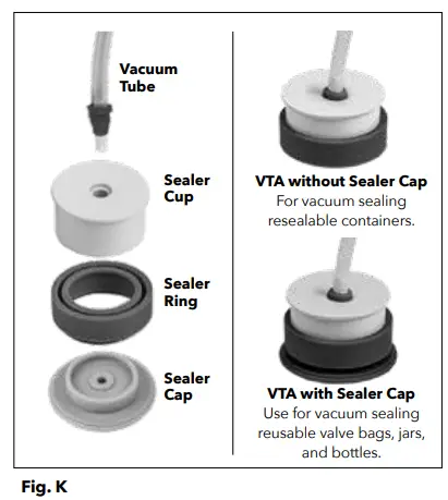 PowerXL VS2 140W Duo Nutirisealer Owner's Manual - Fig. K