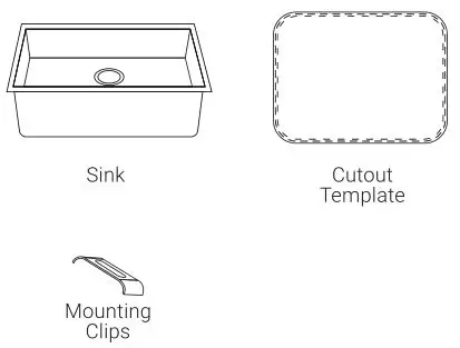 Swiss Madison - well made forever Undermount Kitchen Sink - INCLUDED PARTS
