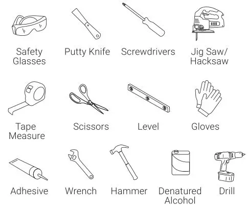 Swiss Madison - well made forever Undermount Kitchen Sink - SUGGESTED TOOLS & MATERIALS