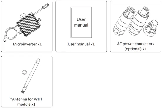 Deye SUN300G3 EU 230 Photovoltaic Grid connected Microinverter Built-in WIFI G3 - box