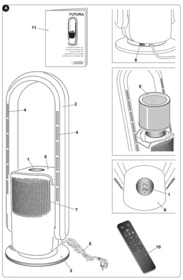 OLIMPIA SPLENDID FUTURA Air Purifier - figure 1