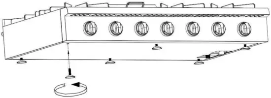 THOR KITCHEN HRT4806U 48 Inch Gas Rangetop - Leg Installation 2