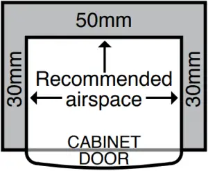 Installation clearances 1