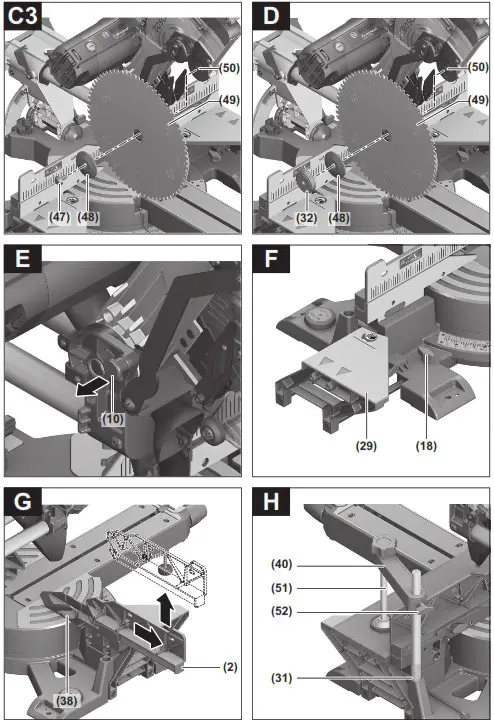 BOSCH GCM 12 SDE Professional Sliding Mitre Saw - overview 5