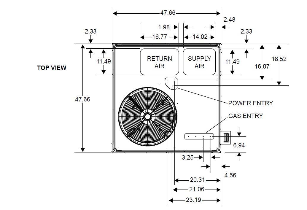 BLUERIDGE-BPRPGE14-Series-BPRPGE1442-090EP-2-90000-BTU-Heating-14-SEER-Gas-Package-Unit-FIG-1