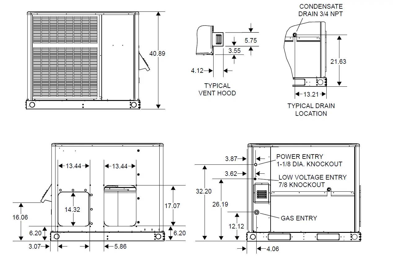 BLUERIDGE-BPRPGE14-Series-BPRPGE1442-090EP-2-90000-BTU-Heating-14-SEER-Gas-Package-Unit-FIG-2