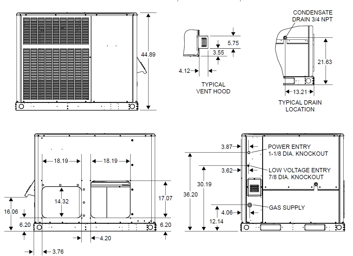 BLUERIDGE-BPRPGE14-Series-BPRPGE1442-090EP-2-90000-BTU-Heating-14-SEER-Gas-Package-Unit-FIG-4