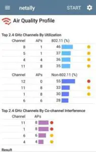 FIG 11 Air Quality results showing