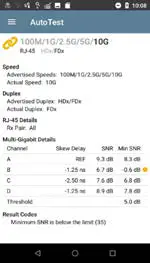 FIG 5 Cabling SNR measurement validates Multi-Gig links