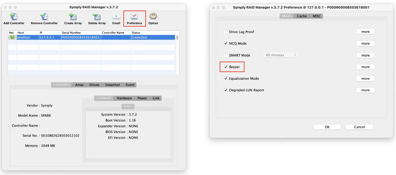 SymplySPARK 48TB 8 Bay Thunderbolt 3 RAID Array - app