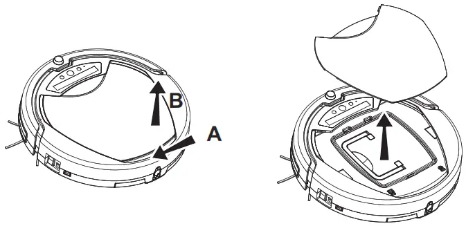 ADDA ZD24W Robotic Vacuum Cleaner - Cleaning Dust Bin