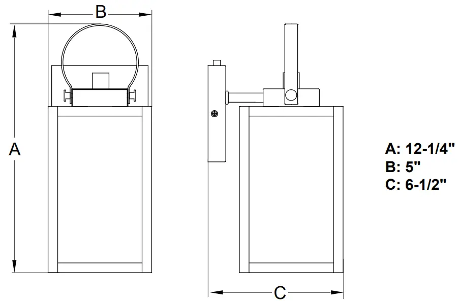 VAXCEL Medinah 1 Light 12 inch Textured Whit A 12 1 4