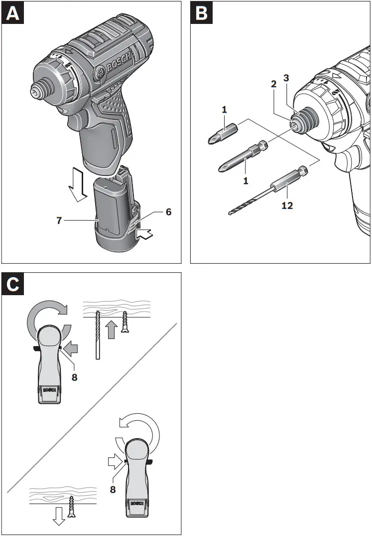 BOSCH GSR 108 LI Professional Cordless Screw Driver - Fig 2
