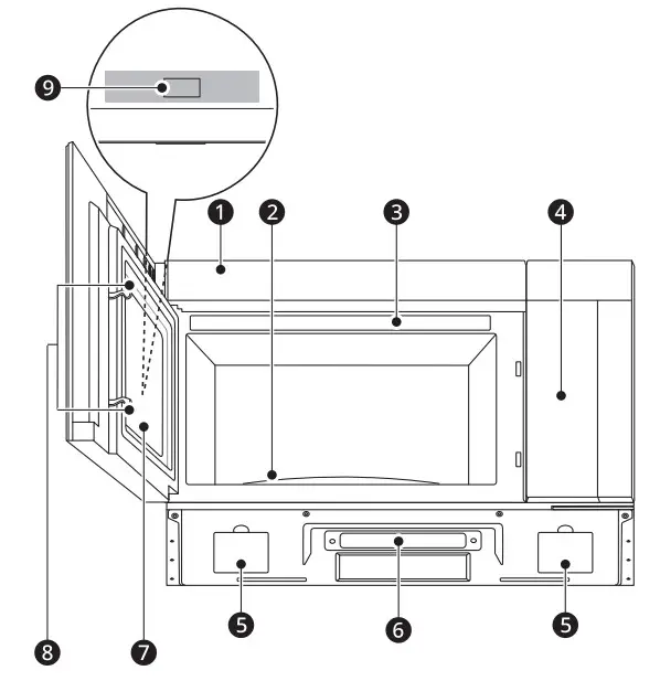 LG Wi Fi Enabled Over the Range Microwave - Front View