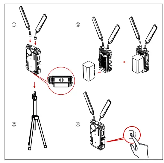 Installation of receiver
