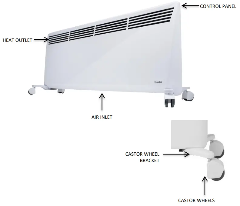 Goldair GPPH490 Electronic Inverter Panel Heater with WiFi - fig1