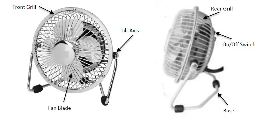 Goldair GSDF100 10cm USB Desk Fan 1