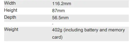 OLYMPUS STYLUS 1s Compact Digital Camera - Dimensions