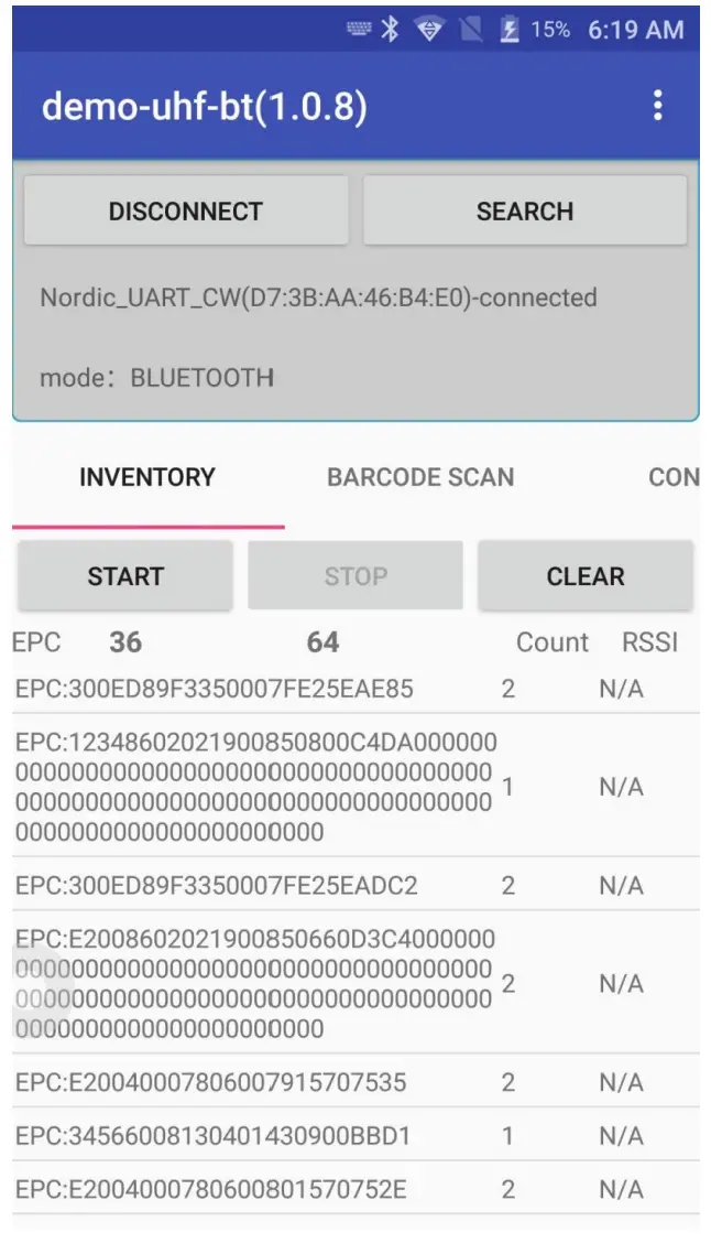 MARSON MR18 UHF Sled Reader - app 3