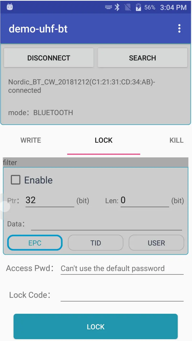 MARSON MR18 UHF Sled Reader - app 6