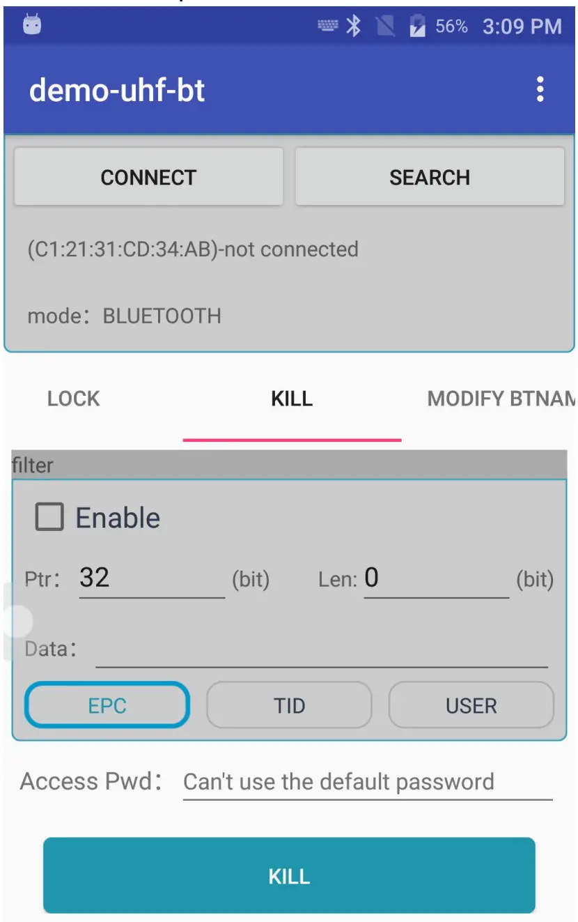 MARSON MR18 UHF Sled Reader - app 7