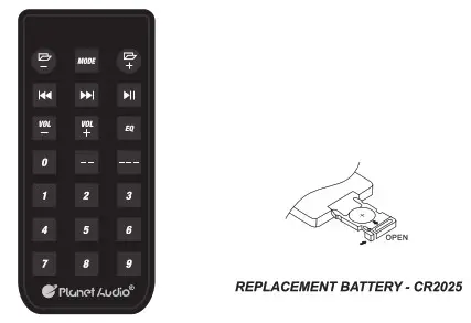 Planet Audio PSX18 All-Terrain Sound System - Remot Contoprl Operation