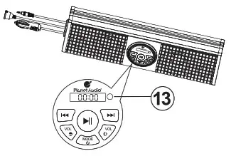 Planet Audio PSX18 All-Terrain Sound System - Remote Contorl