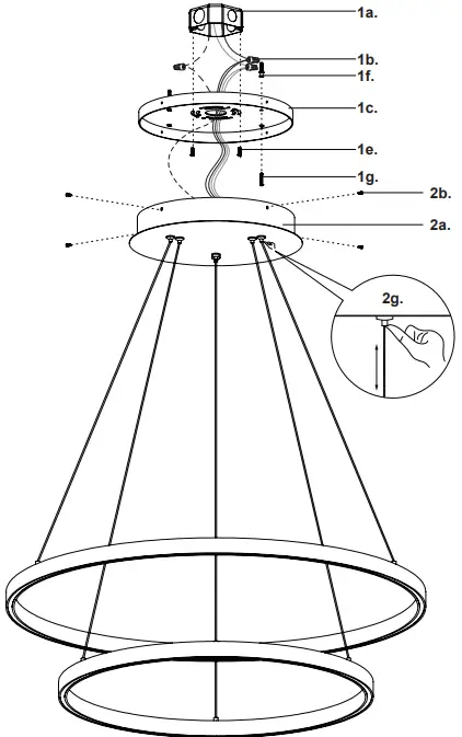 KUZCO-CH87832-Ceiling-LED-Chandelier-Instructions-fig-2