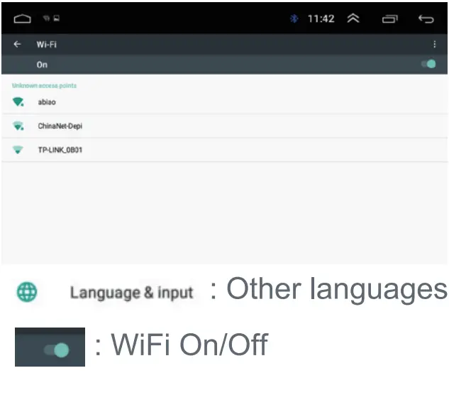KROAK K-CS01 - Android settings 2