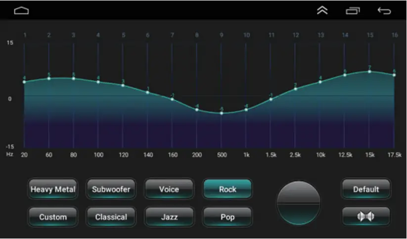 KROAK K-CS01 - Car audio settings 1
