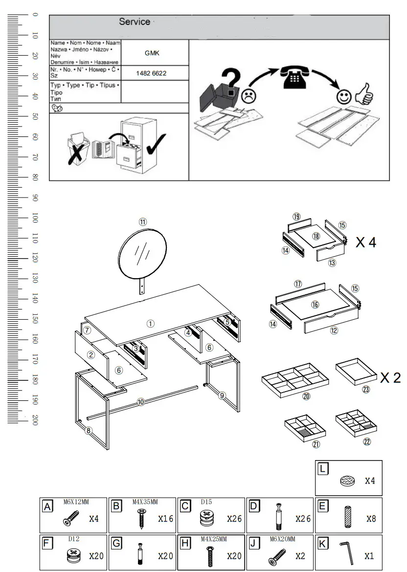 OTTO 1482662287 Douxmi Dressing Table - Figure 9