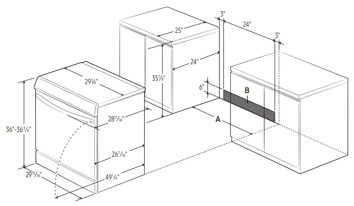 SAMSUNG NE63T8911SS 6.3 cu. ft. Smart - Installation Specifications