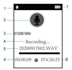 dgtenk L77 48GB Digital Voice Activated Recorder 2