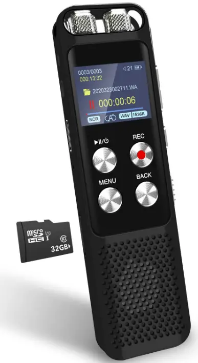 dgtenk L77 48GB Digital Voice Activated Recorder
