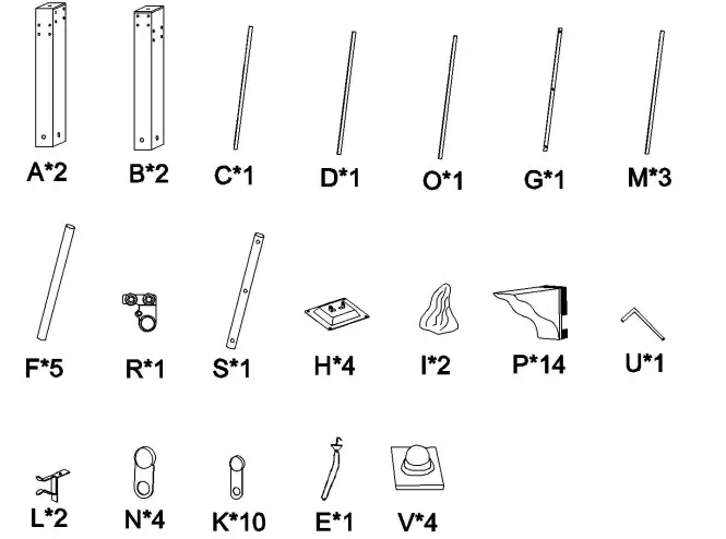 TABELL-1014-4383-Pergola-Large-Wooden-Trellis-Patio-Pavilion-Gazebo-FIG-1
