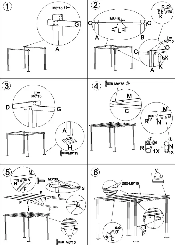 TABELL-1014-4383-Pergola-Large-Wooden-Trellis-Patio-Pavilion-Gazebo-FIG-3