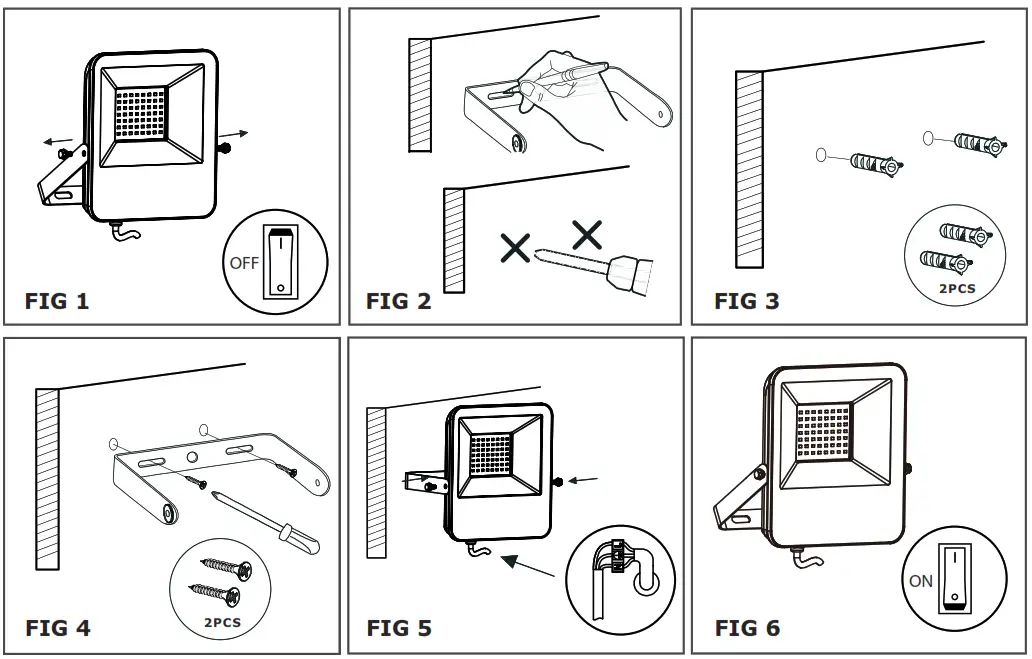 V TAC VT 30185 30W Led floodlight chip - fig