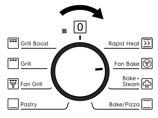 Electrolux EVE614 Multifunction Oven with Knob - ventilated during
