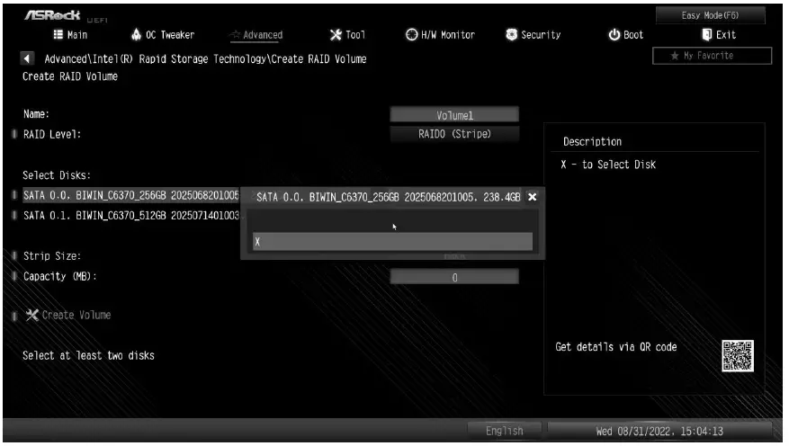 ASRock Configuring a RAID Array Using UEFI Setup Utility-6