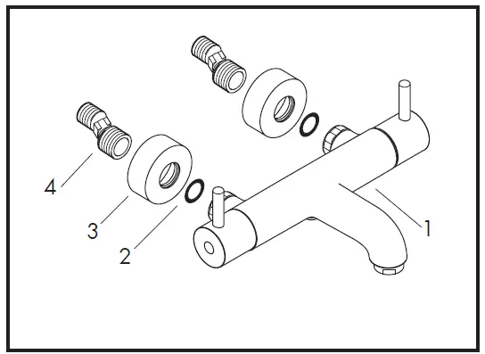 hansgrohe Ecostat 1001 SL Care Thermostatic Bath and Shower Mixer-1