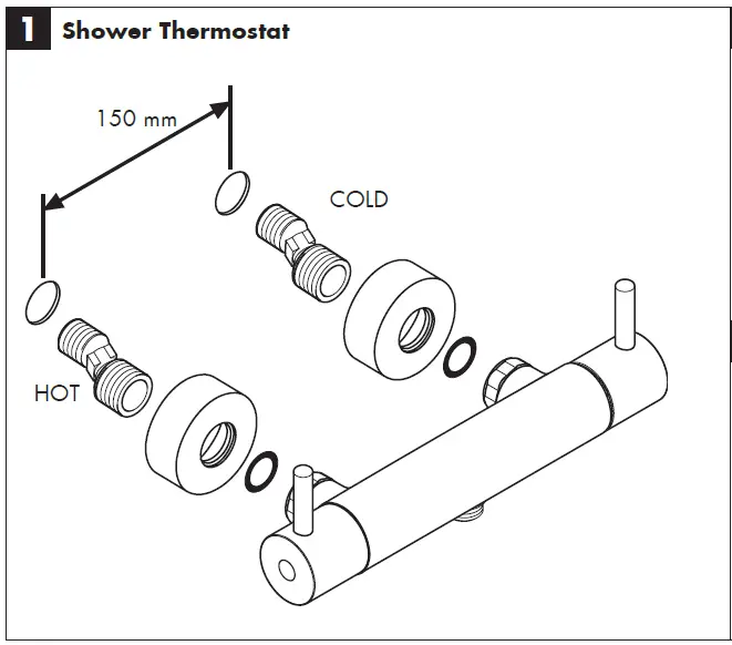 hansgrohe Ecostat 1001 SL Care Thermostatic Bath and Shower Mixer-10
