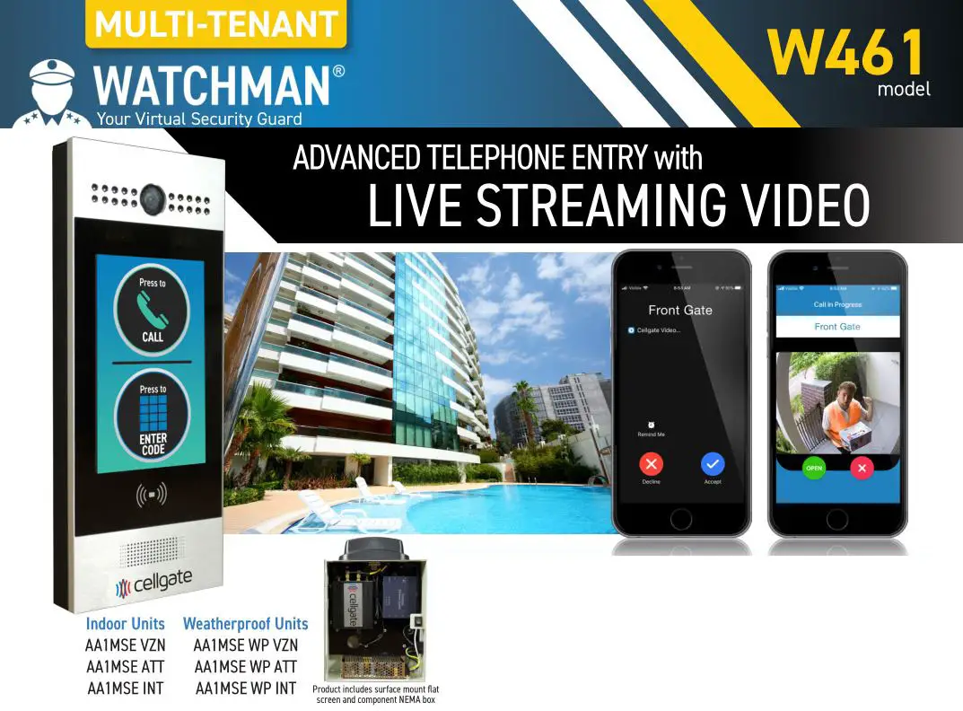Watchman EVO W461 Multi Tenant Surface Mount User Manual