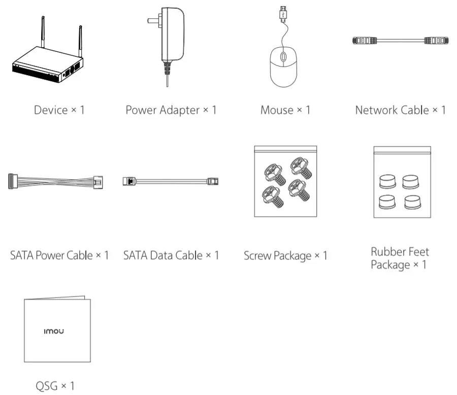ImOU Wireless Recorder - paking list
