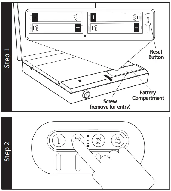 ELECTRONIC LOCK SECURITY CODE SETUP