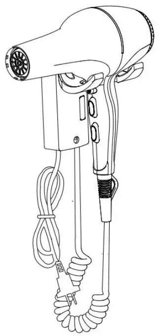 MORRIS MPHD-6264 Hotel Series Wall Mounted Hair Dryer-fig1
